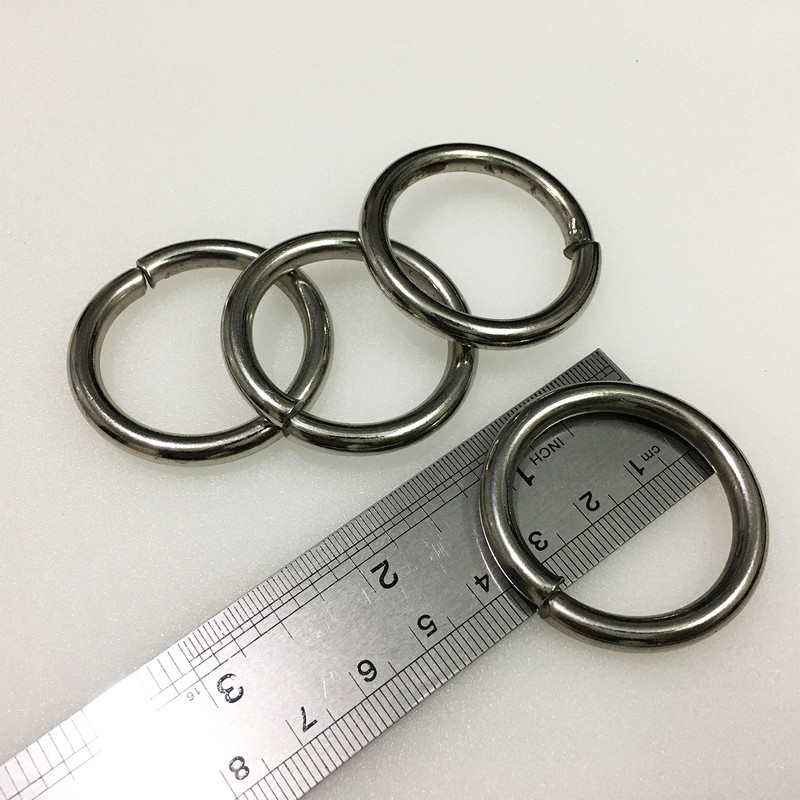 یراق کیف دوزی مدل گرد کد Steel-3Cm بسته 4 عددی