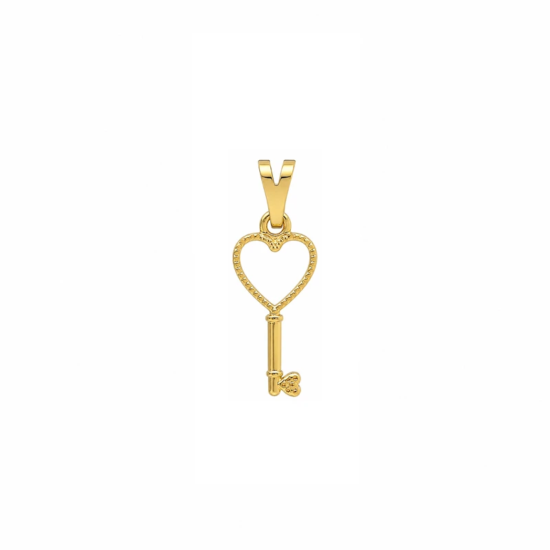 آویز گردنبند طلا 18 عیار زنانه مان گالری طرح کلید و قلب کد MD01-0028700