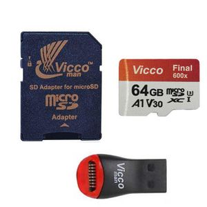 نقد و بررسی کارت حافظه microSDXC ویکو من مدل Final 600X کلاس 10 استاندارد UHS-I U3 سرعت 90MBps ظرفیت 64گیگابایت همراه با کارت خوان توسط خریداران