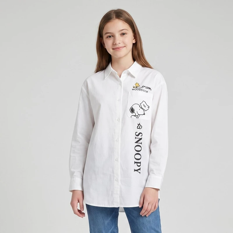تونیک آستین بلند دخترانه پیناتس مدل 46399