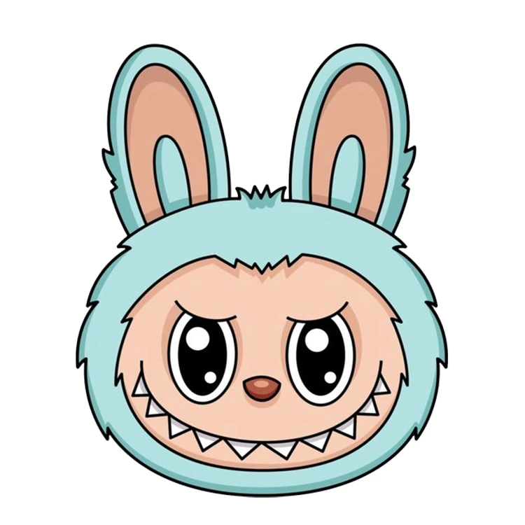 استیکر پارچه و لباس پاد آفرین مدل عروسک لبوبو Labubu کد S2047