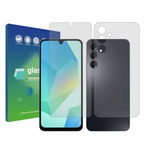 Glasspro Resistant model Transparent screen protector suitable for Samsung Galaxy A16 mobile phone Along with the phone back protector
