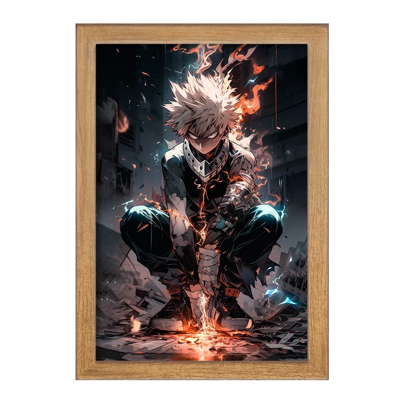 تابلو خندالو مدل انیمه آکادمی قهرمان من کد F2838