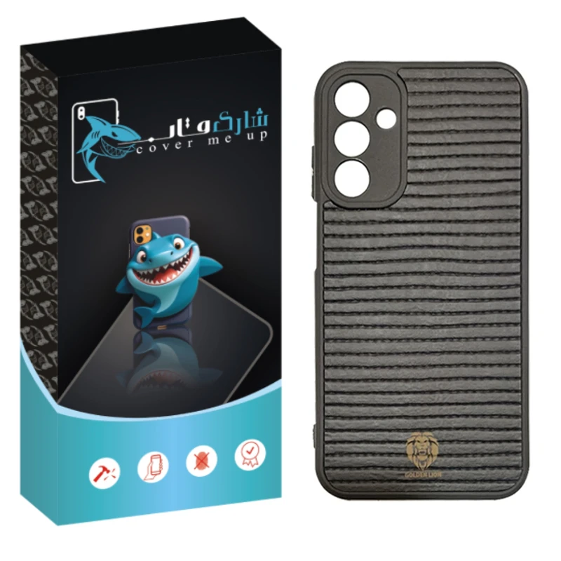 کاور شارک قاب  طرح چرم مناسب برای گوشی موبایل سامسونگ Galaxy A36 / A56