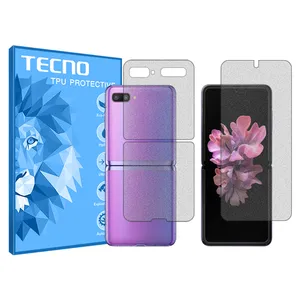 Matte tecno screen protector, HyMTT model, suitable for Samsung Galaxy Z Flip 4G mobile phone, along with the back of the phone