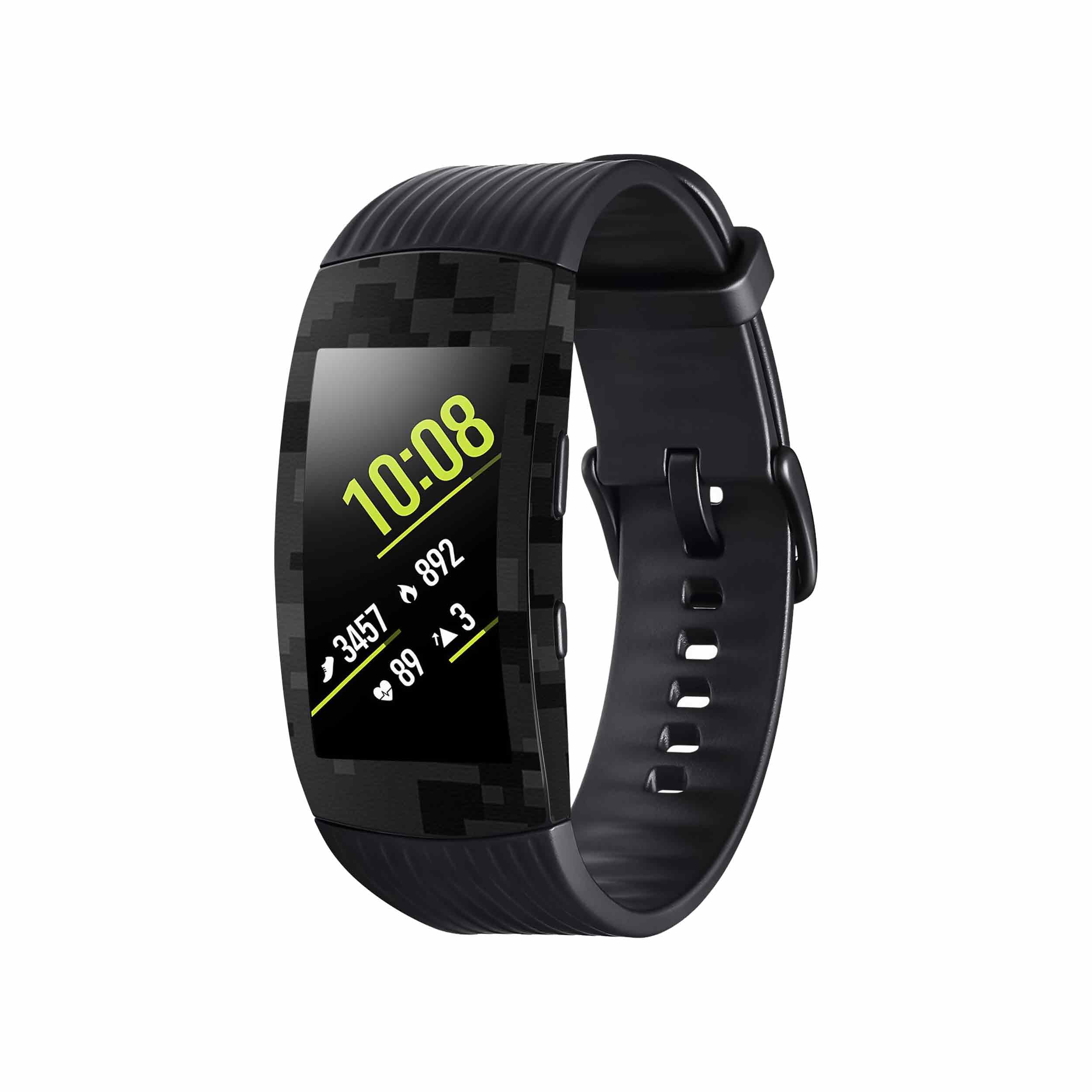 برچسب ماهوت طرح Night-Army-Pixel مناسب برای ساعت هوشمند سامسونگ Galaxy Gear Fit 2 Pro