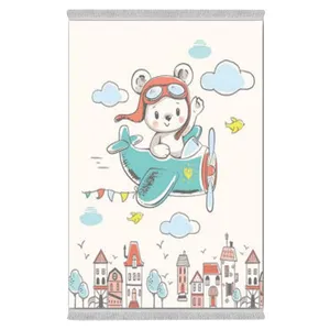 فرش پارچه‌ای دفه مدل فرشینه طرح فانتزی کد 8144