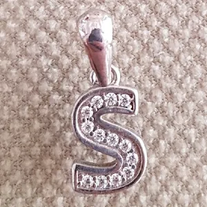 آویز گردنبند نقره زنانه مدل حرف S کد PP8