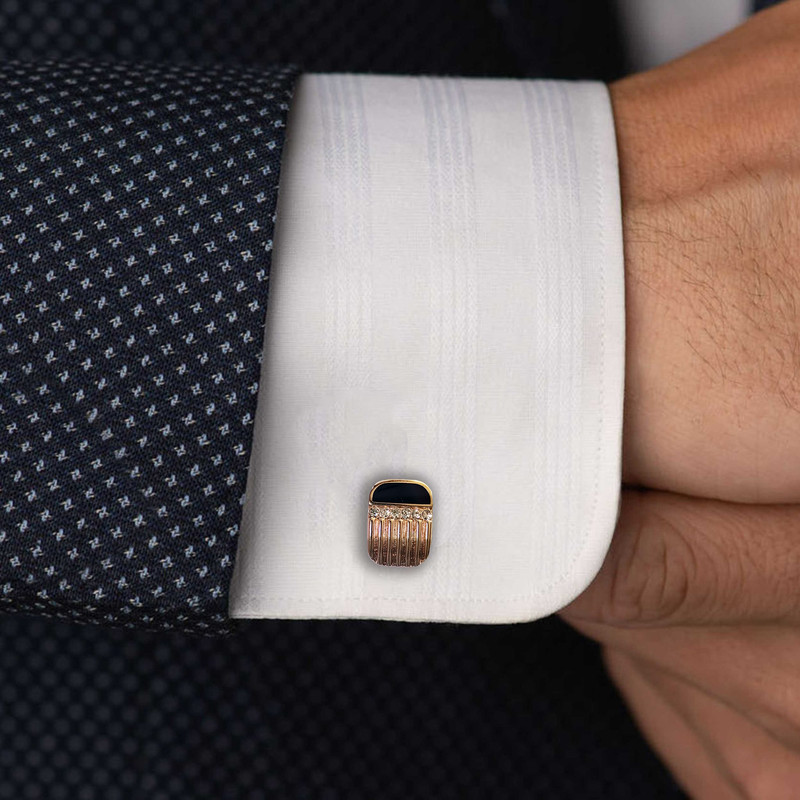 ست دکمه سردست و گیره کراوات مردانه مدل 553