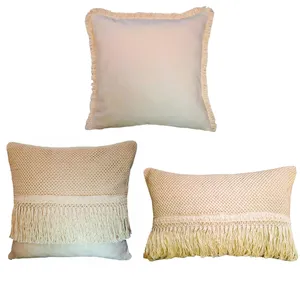 کاور کوسن مدل مکرومه نیلا مجموعه 3 عددی