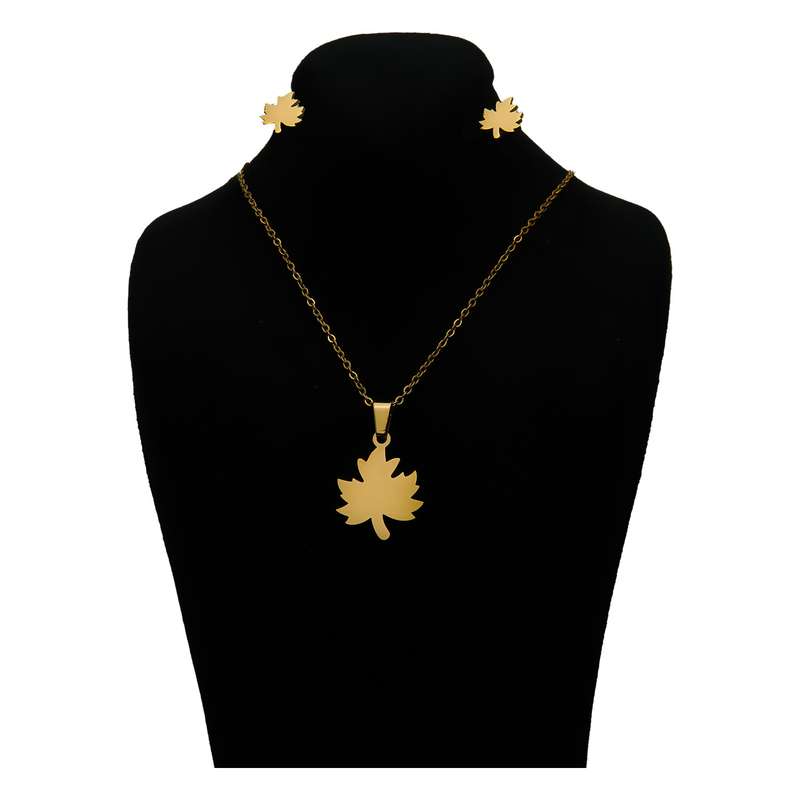 نیم ست زنانه طرح برگ 