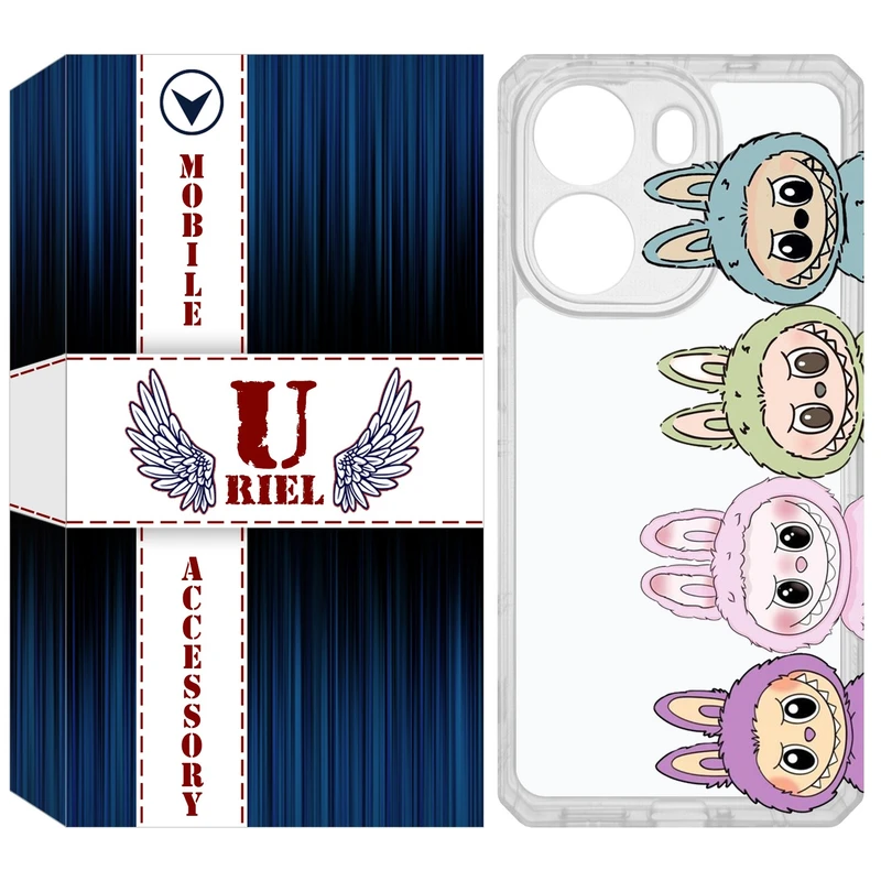 کاور یوریل مدل Clear کد 101 طرح لبوبو Labubu مناسب برای گوشی موبایل شیائومی Poco X7 Pro