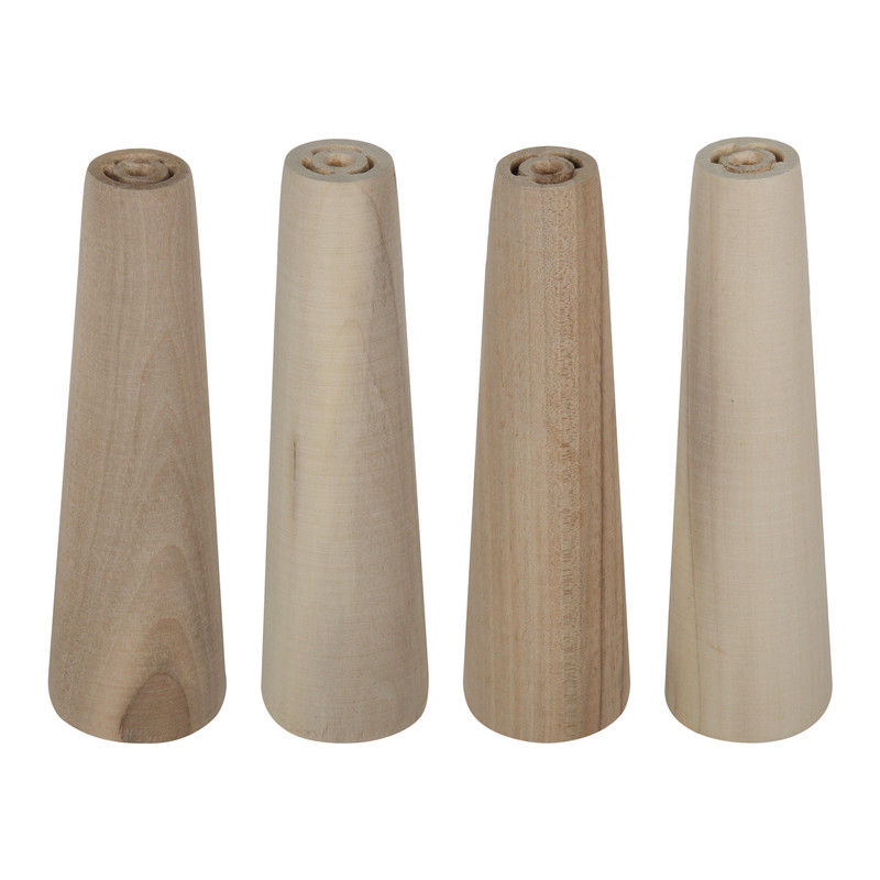 پایه میز مدل چوبی مخروطی کد 25 مجموعه 4 عددی