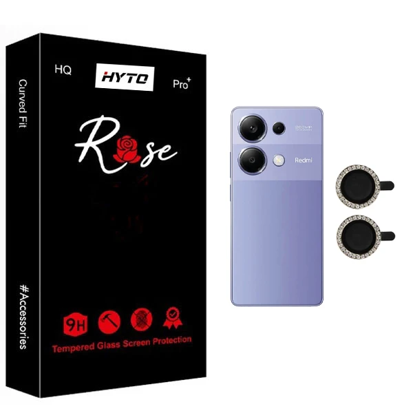 محافظ لنز دوربین هیتو مدل Rose Jewel Shining مناسب برای گوشی موبایل شیائومی Redmi note 13 4G