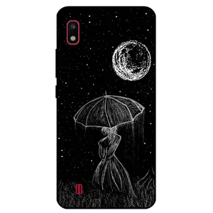 Megafone Girl and Moon 1369 Cover For Samsung Galaxy A10