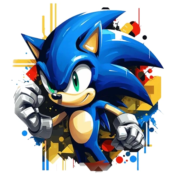 استیکر پارچه و لباس پاد آفرین طرح سونیک کد 4795