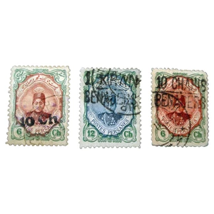 تمبر یادگاری مدل قاجار کد dc-208 مجموعه 3 عددی