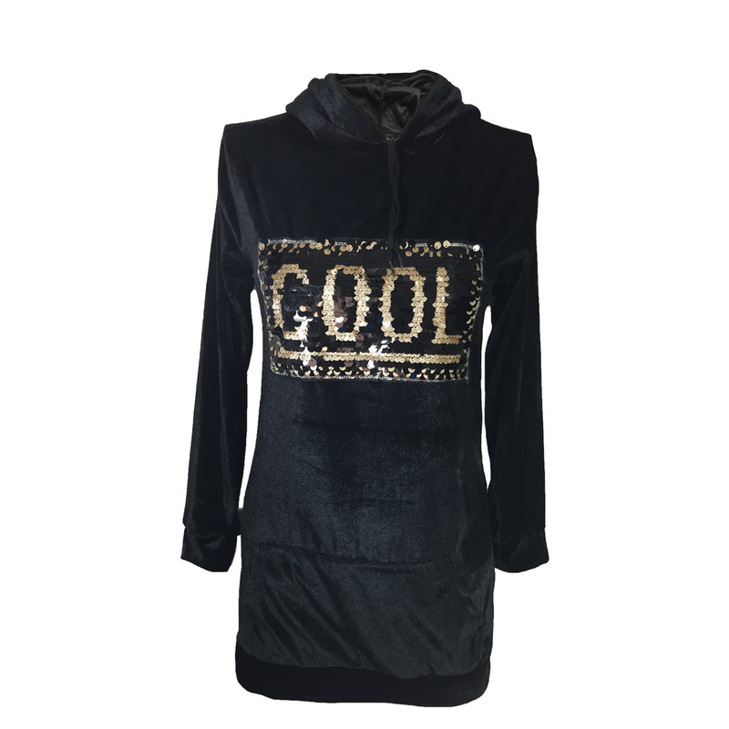 هودی زنانه مدل COOL کد tm-1537 رنگ مشکی