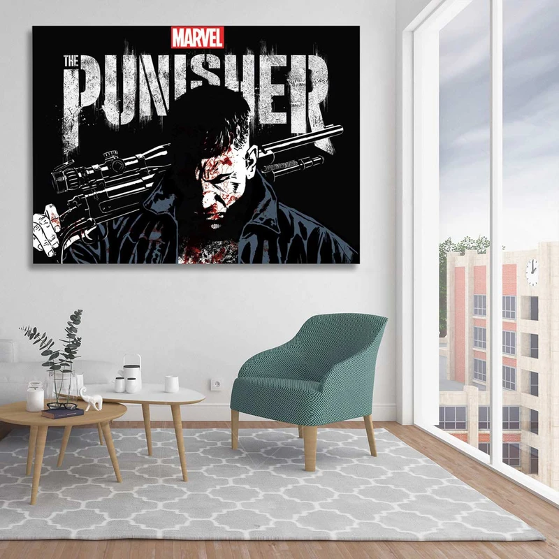 تابلو شاسی گالری استاربوی طرح Punisher مدل مارول 2
