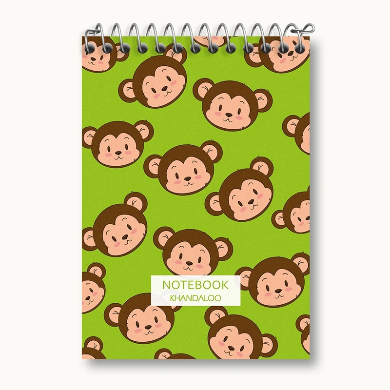 دفتر یادداشت 50 برگ خندالو مدل پترن میمون کد N82