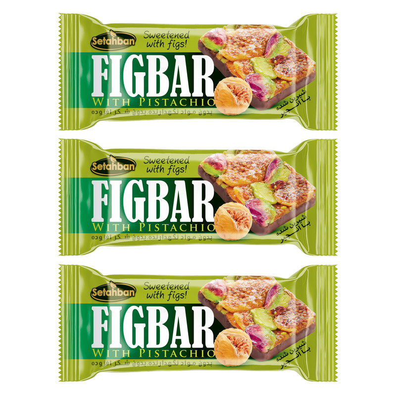 انرژی بار انجیری با مغز پسته سته بان - 35 گرم بسته 3 عددی