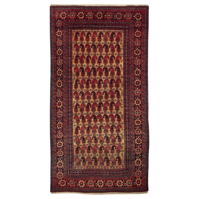 فرش دستبافت دو متری طرح بلوچ کد 19.72.1057