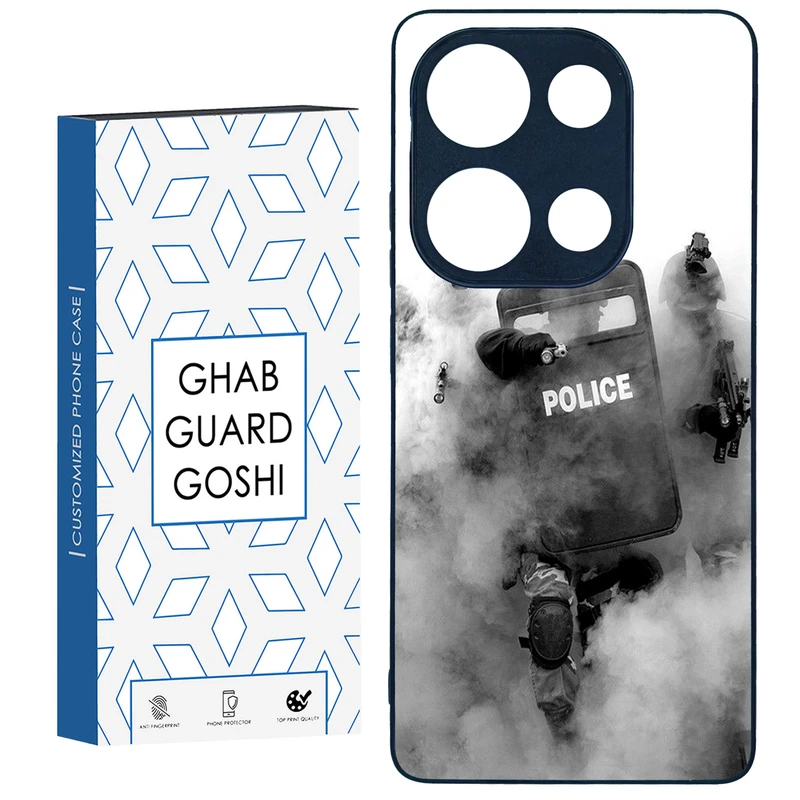 کاور قاب گارد گوشی طرح police کد TPU-136 مناسب برای گوشی موبایل شیائومی Redmi Note 13 Pro 4G / Poco M6 Pro 4G
