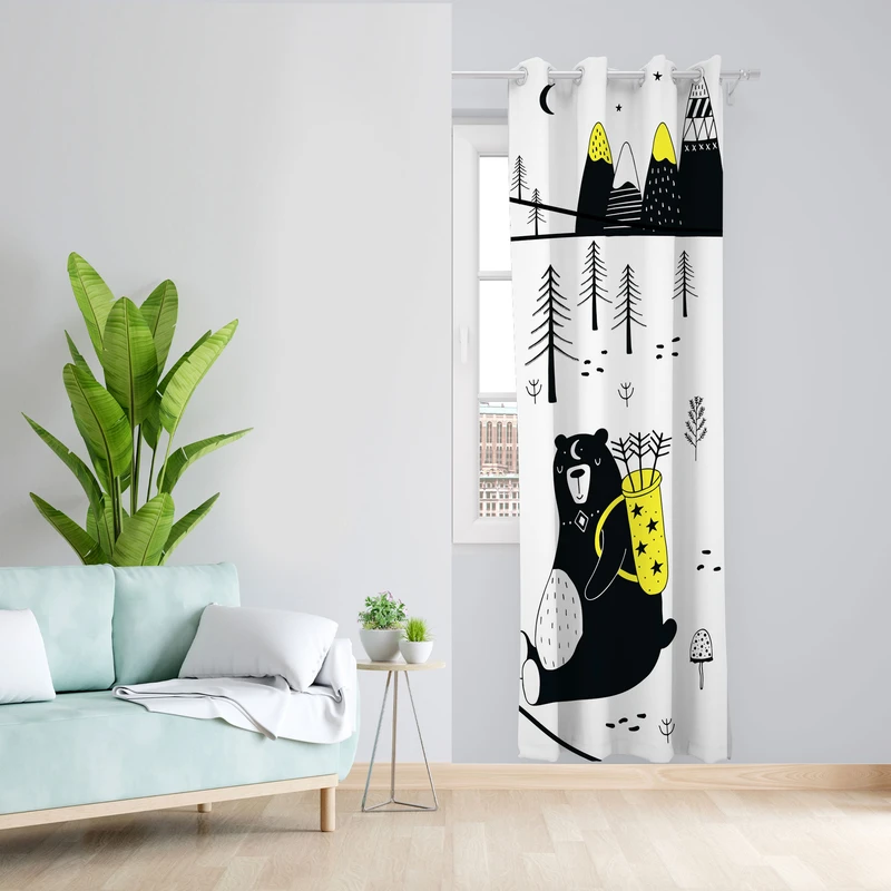  پرده مدل هازان پانچی کد 4727 سایز 140x200 سانتی متر