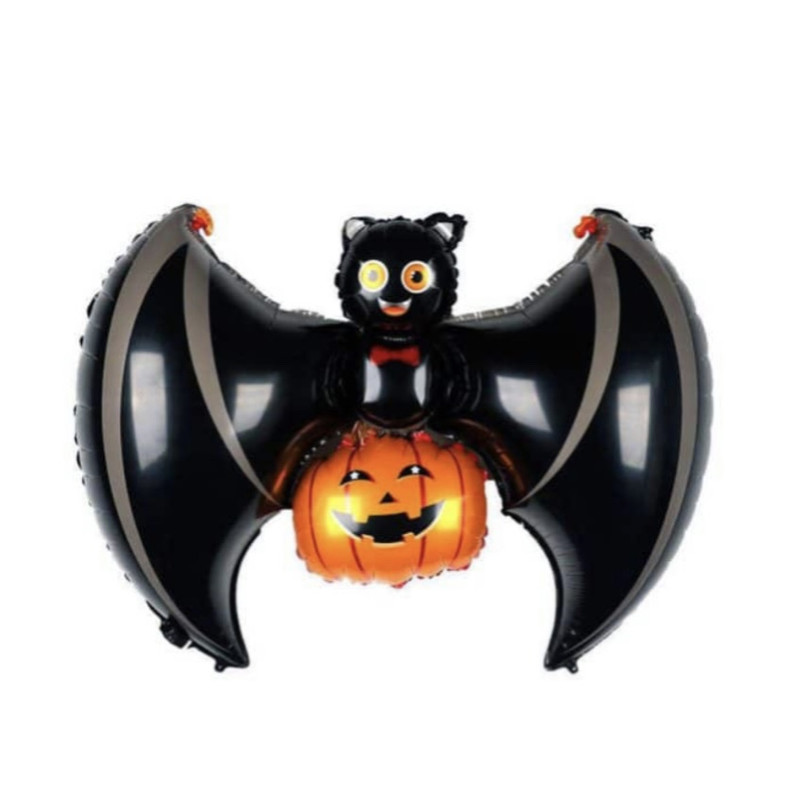 بادکنک فویلی پارتی مدل هالوین طرح خفاش پا کدویی کد Halloween01