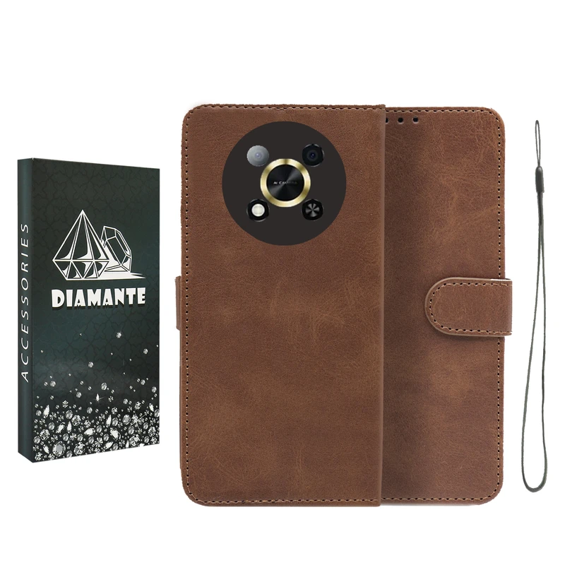 کیف کلاسوری دیامانته مدل Bandaviz bk مناسب برای گوشی موبایل وکال V2 به همراه بندآویز