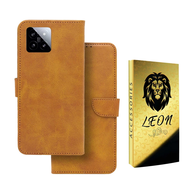 کیف کلاسوری لئون مدل Bors Oro مناسب برای گوشی موبایل شیائومی Mi 14