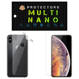 محافظ صفحه نمایش مولتی نانو مدل X-SFT مناسب برای گوشی موبایل اپل iPhone 10S Max به همراه محافظ پشت