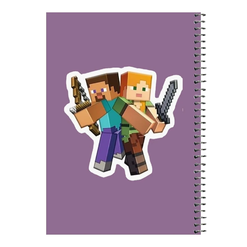 دفتر مشق 80 برگ اس جی مدل ماینکرفت کد۱۲     