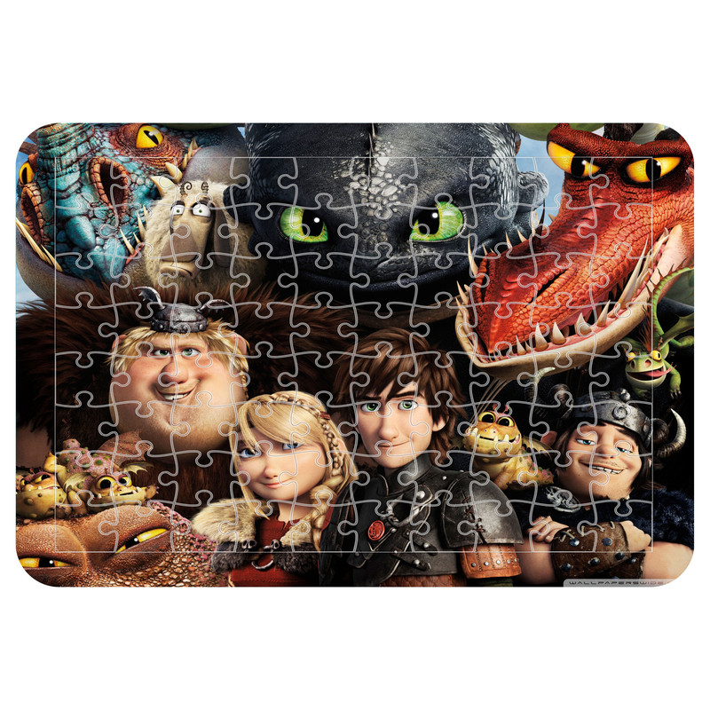 پازل 54 تکه اطلس آبی طرح کارتون چگونه اژدهای خود را آموزش دهید  مدل P1739