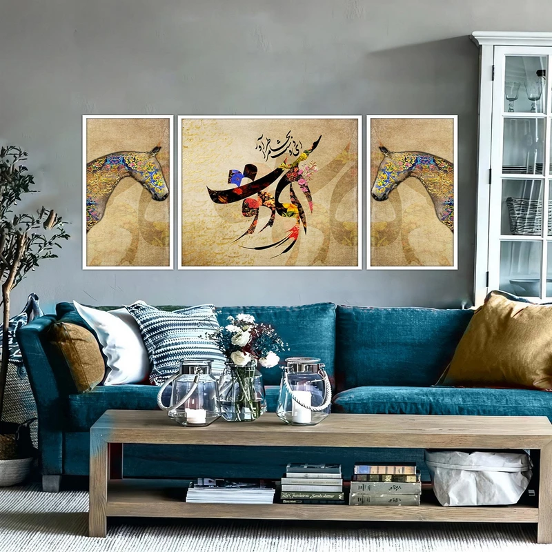 تابلو بکلیت طرح مدرن دیجیتال آرت مدل W-2893 مجموعه 3 عددی