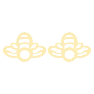 گوشواره طلا 18 عیار زنانه کرابو طرح زنبور عسل مدل Kr5272