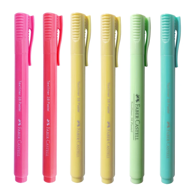 ماژیک علامت گذار فابر کاستل مدل پاستلی کد 38 بسته 6 عددی