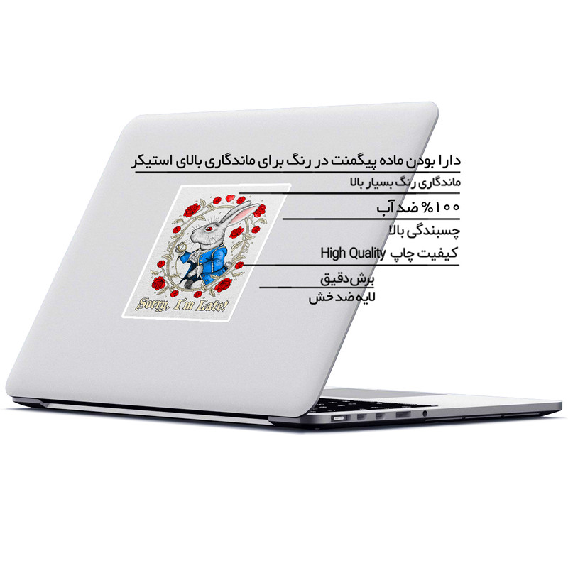 استیکر لپ تاپ ماسا دیزاین طرح خرگوش مدل STK1019