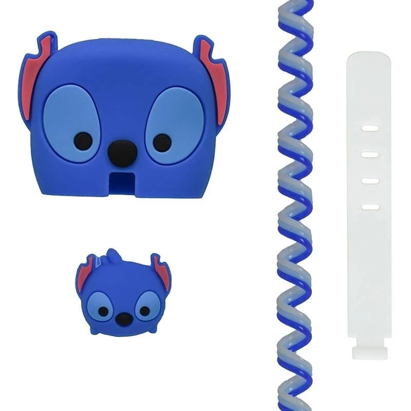 محافظ شارژر دیواری طرح استیج مدل 67 / 120 Watt به همراه محافظ کابل مجموعه ۴ عددی