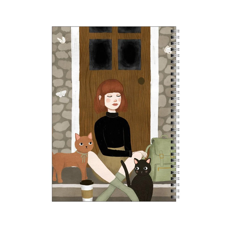 دفتر مشق 100 برگ بامبیلیپ طرح دختر و گربه کد 2872224