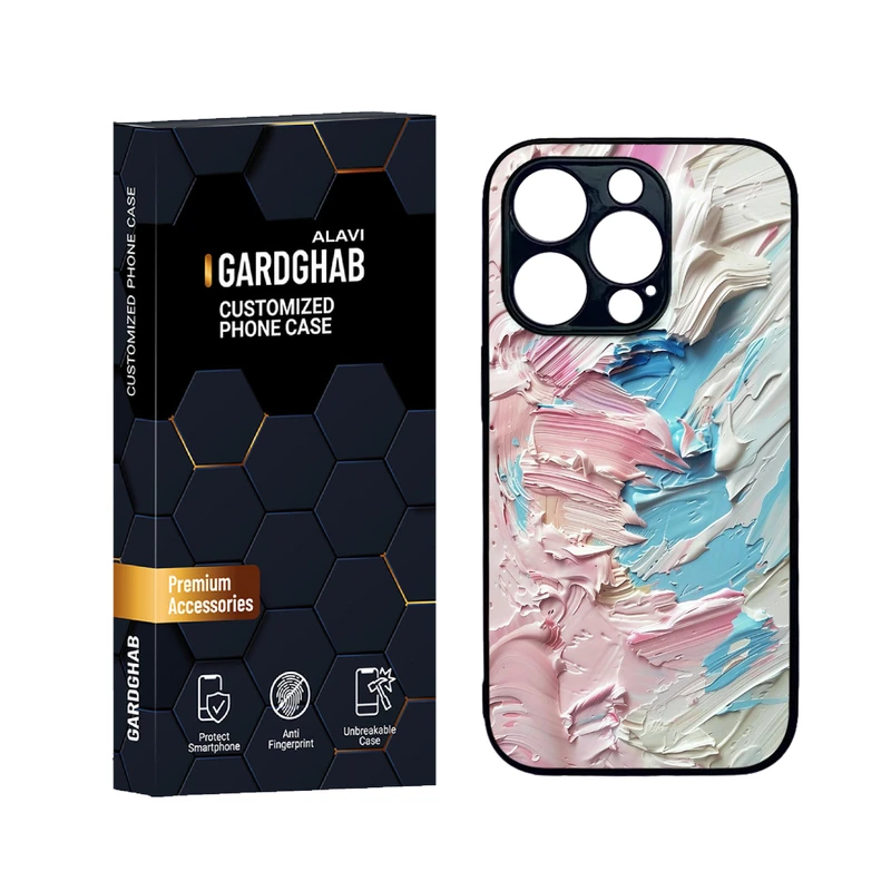 کاور گارد قاب علوی مدل دورژله ای هنری مناسب برای گوشی موبایل اپل iPhone 14 Pro Max