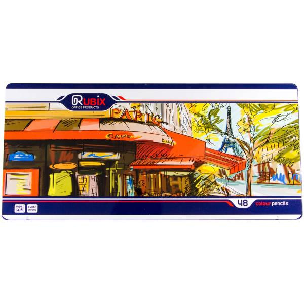 مداد رنگی 48 رنگ روبیکس طرح پاریس مدل M-48