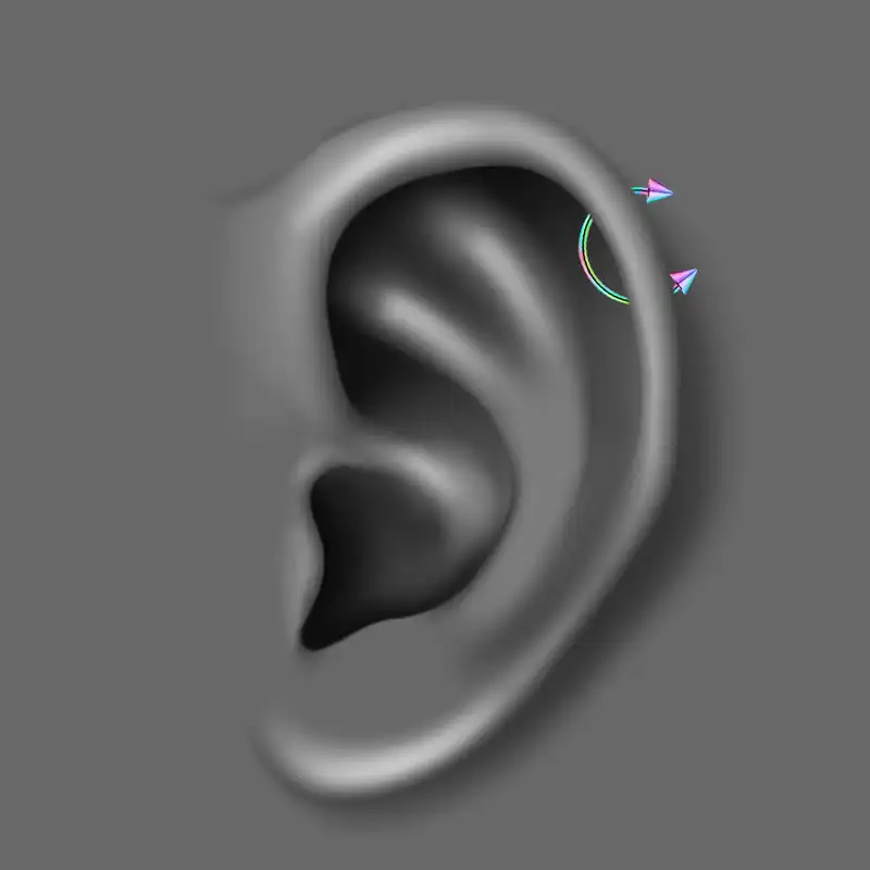 پیرسینگ گوش کد PS690