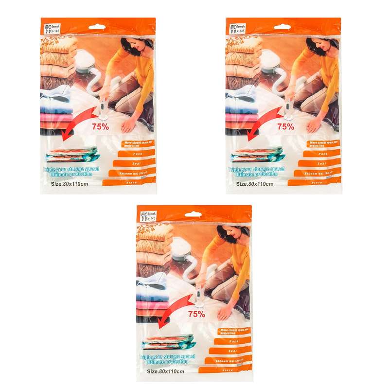 کیسه وکیوم کد 80x110 بسته 3 عددی کیسه وکیوم کد 80x110 بسته 3 عددی