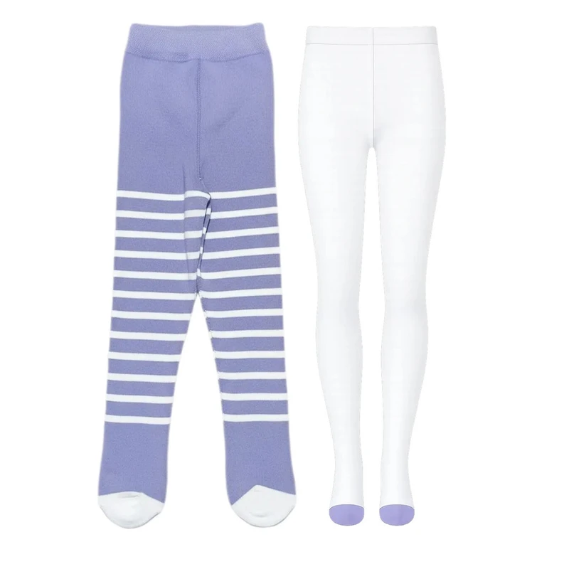 جوراب شلواری دخترانه مدل 143 مجموعه 2 عددی