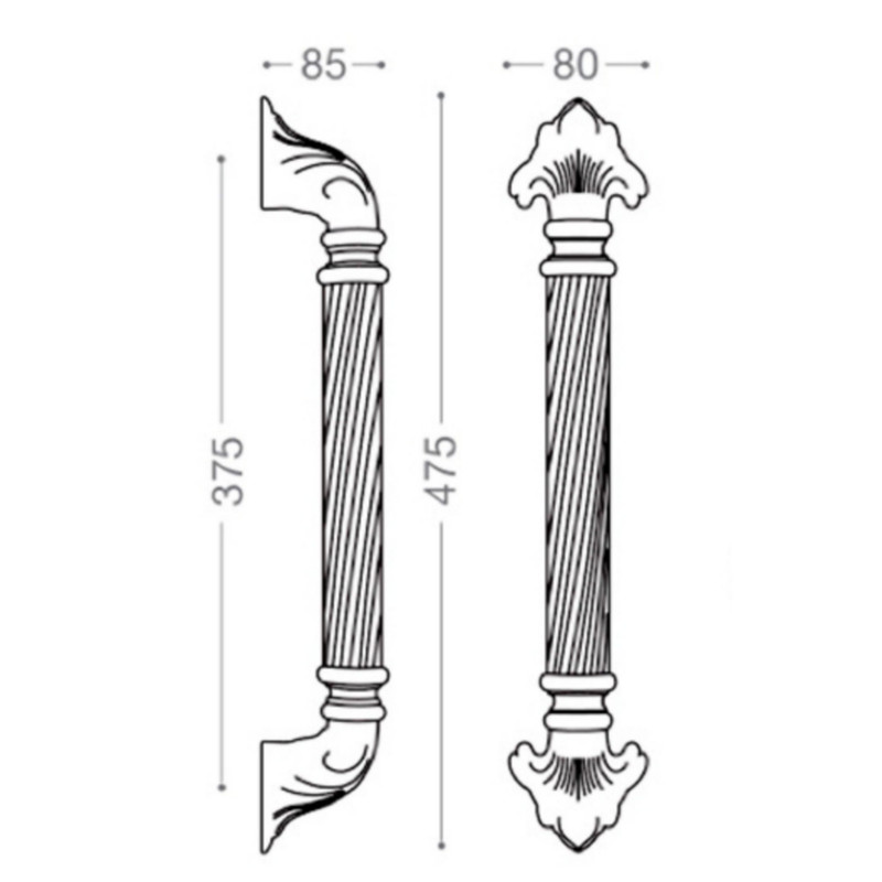 دستگیره در ورودی بهریزان مدل 9400 کد 50 دستگیره در ورودی بهریزان مدل 9400 کد 50