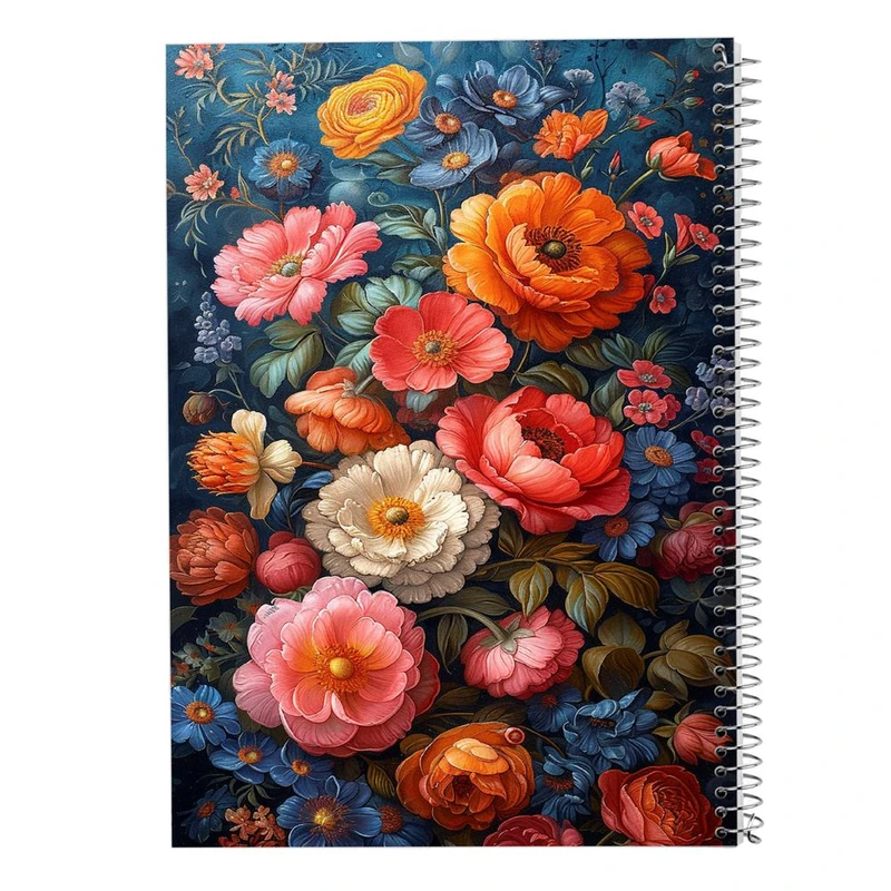 دفتر شطرنجی 50 برگ مدوپد طرح گل کد DF15955