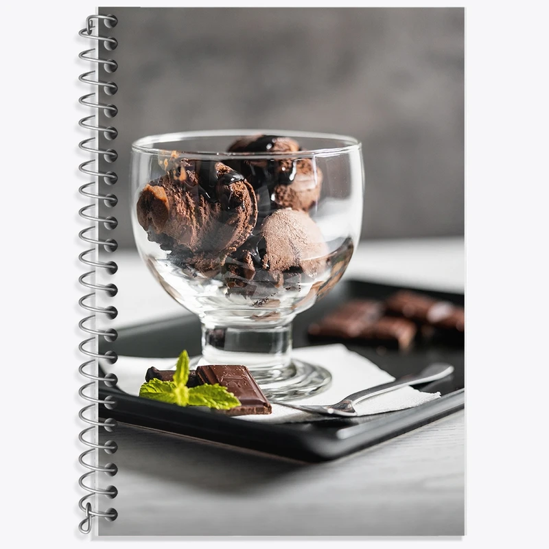 دفتر زبان 50 برگ خندالو مدل سه خط طرح بستنی کد F54