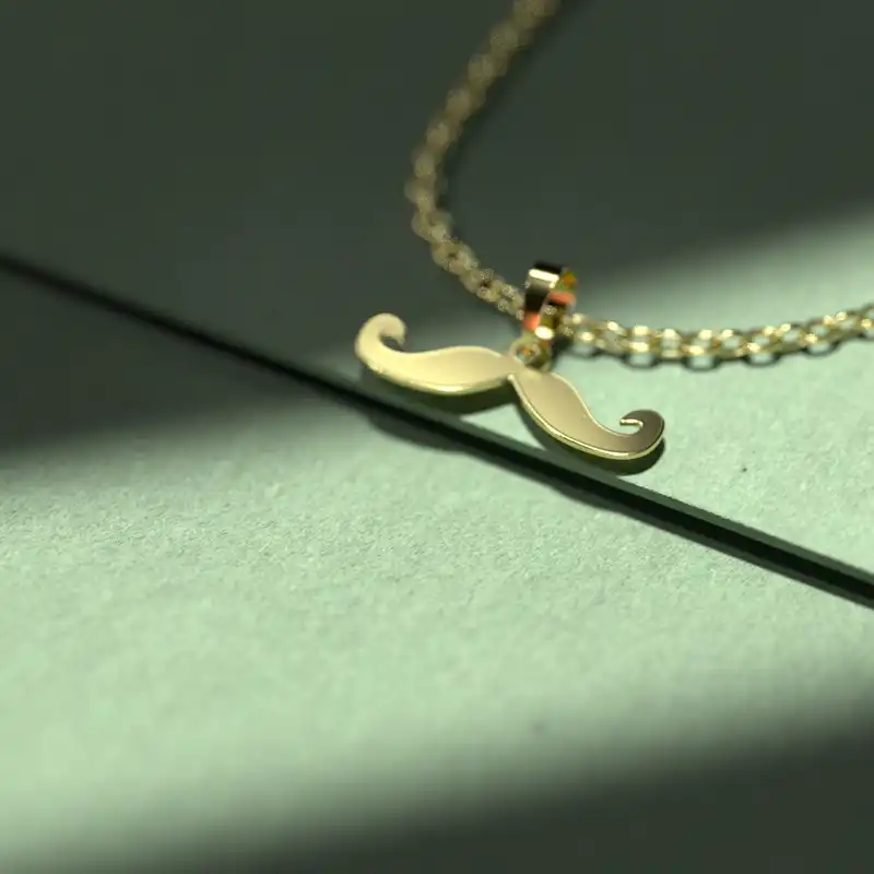 گردنبند طلا 18 عیار زنانه مدوپد مدل سبیل کد Q2-1-1032