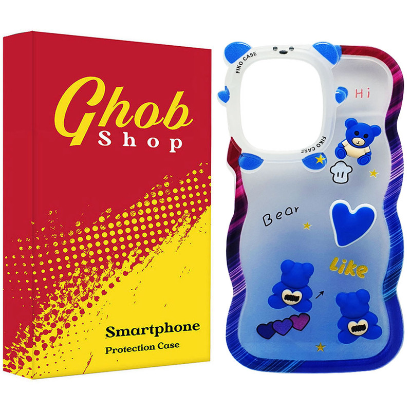 کاور قاب شاپ مدل دخترانه طرح خرسی مناسب برای گوشی موبایل شیائومی Poco X5 / Redmi Note 12 5G